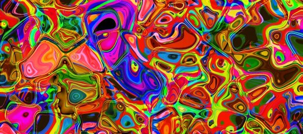 chaotic colourful abstract design